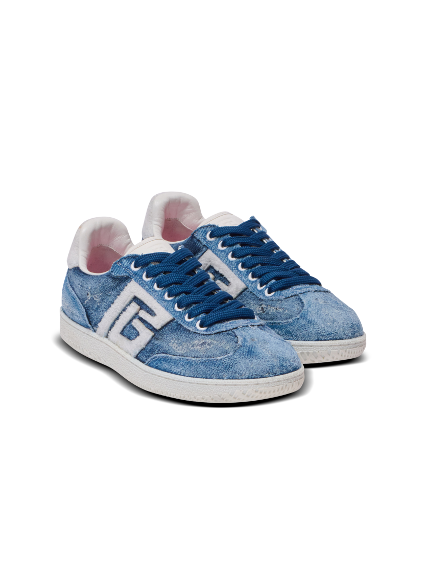Denim Balmain Swan trainers