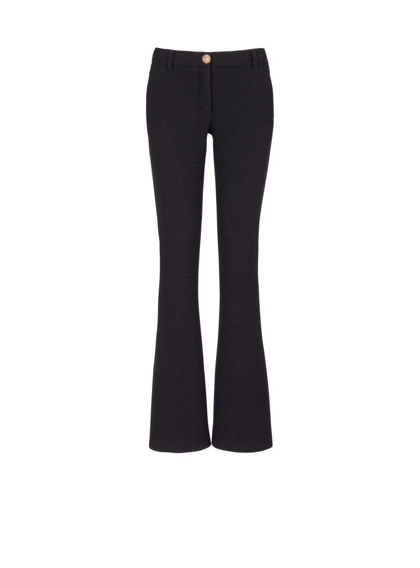 Bootcut crepe trousers