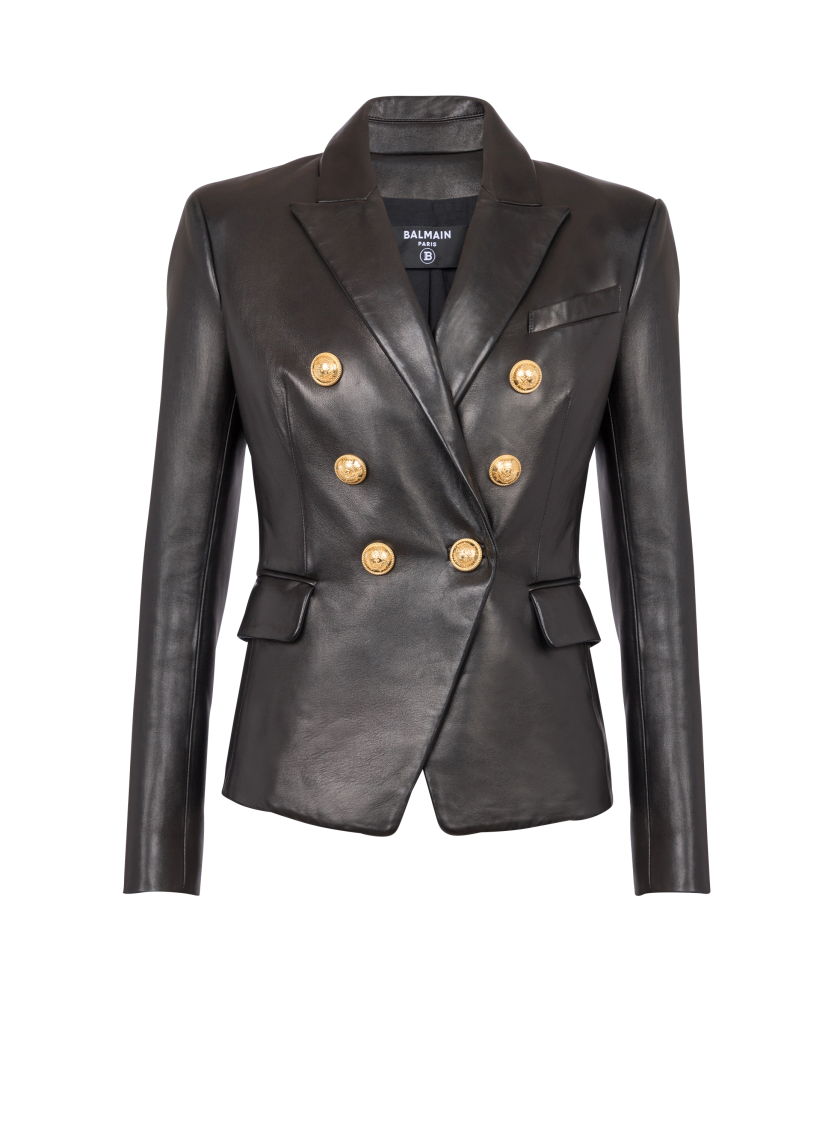 Classic 6-button leather jacket