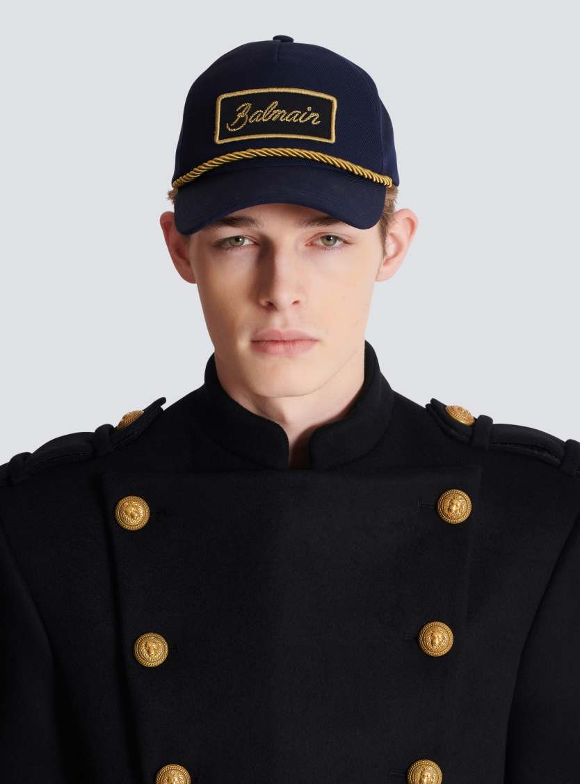 Cotton cap with cord