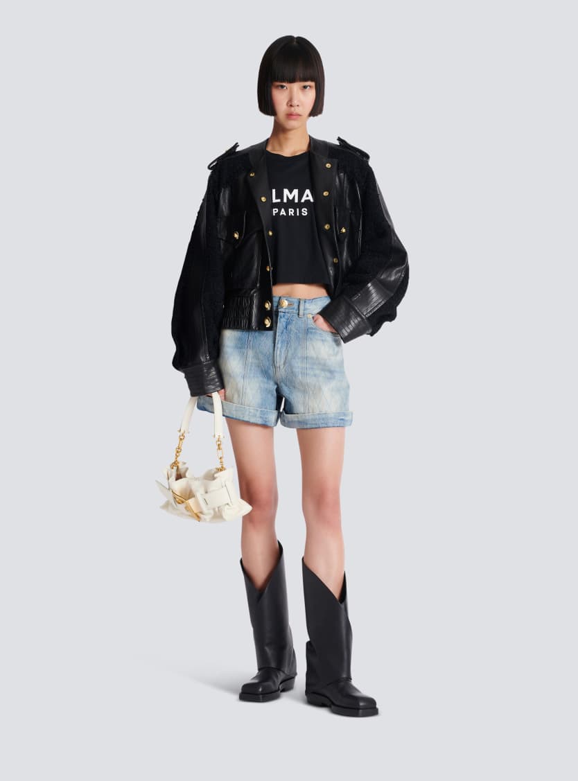 T-shirt with Balmain Paris print