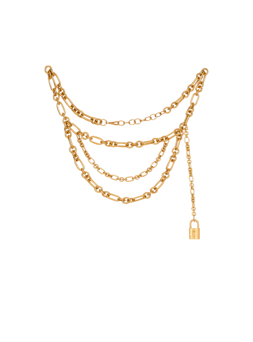 Sync brass chain belt