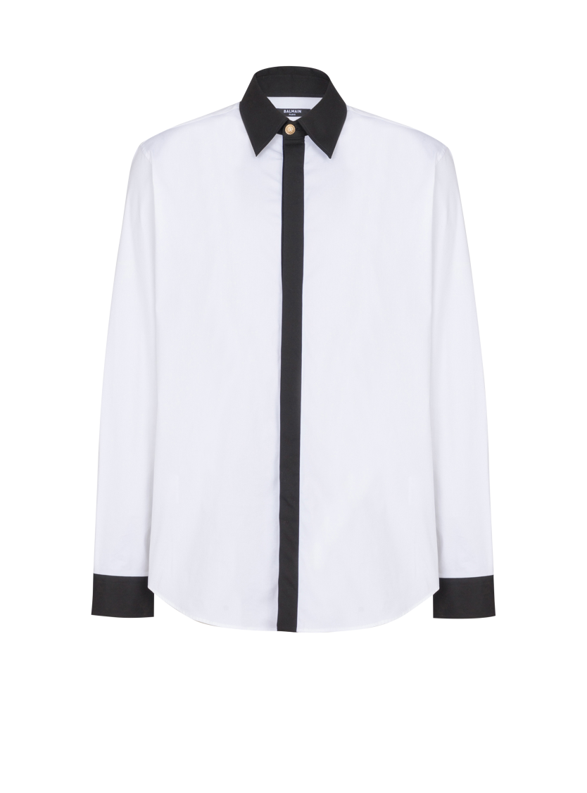 Two-tone poplin shirt