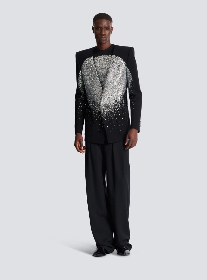 Rhinestone Galaxy tank top in sculpting jersey