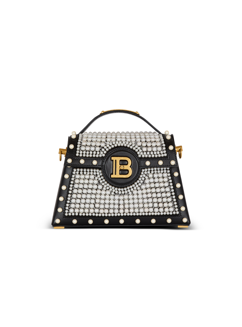B-Buzz Dynasty bag in leather and embroidered satin