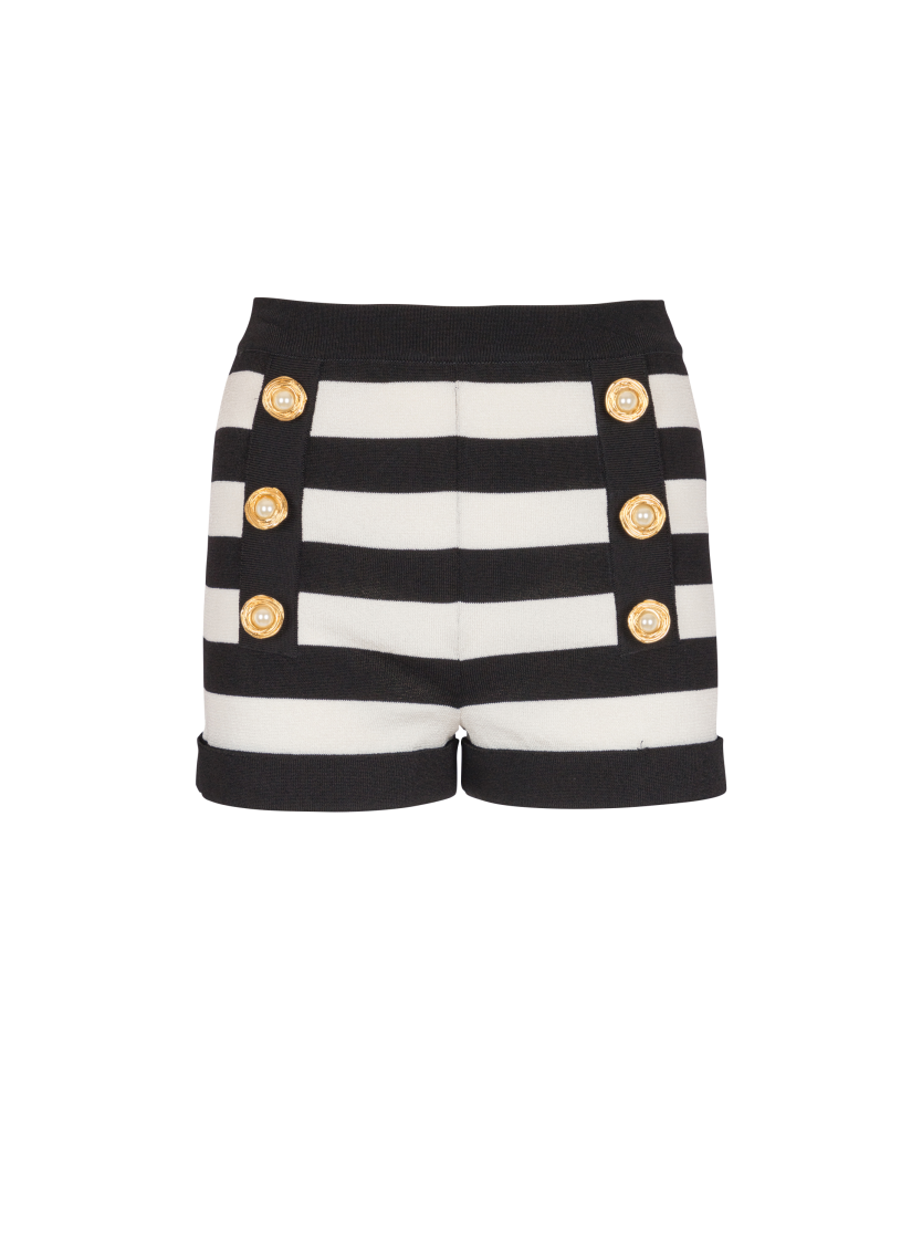 Marinière knit shorts