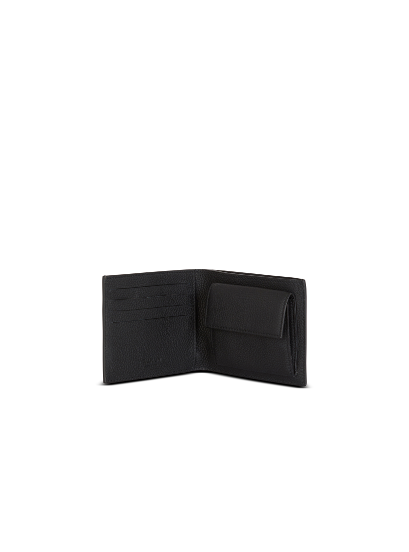 Leather flap wallet