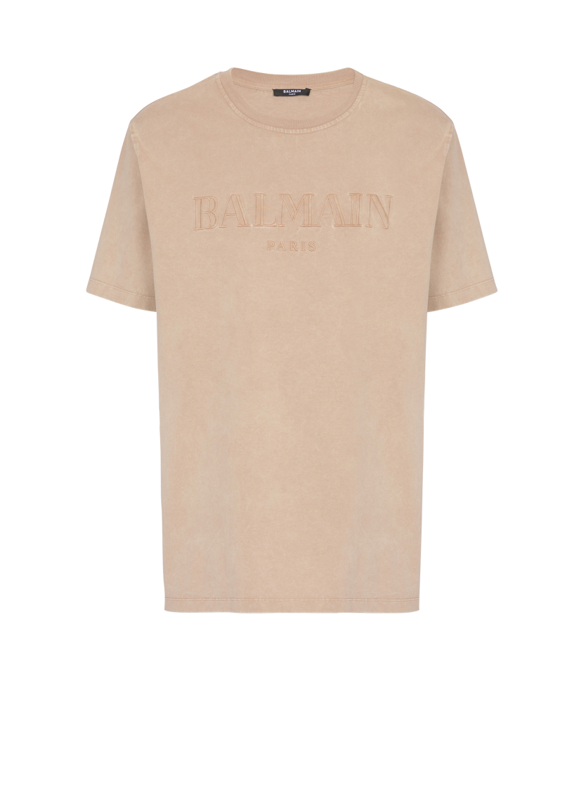 Loose T-shirt with vintage Balmain embroidery