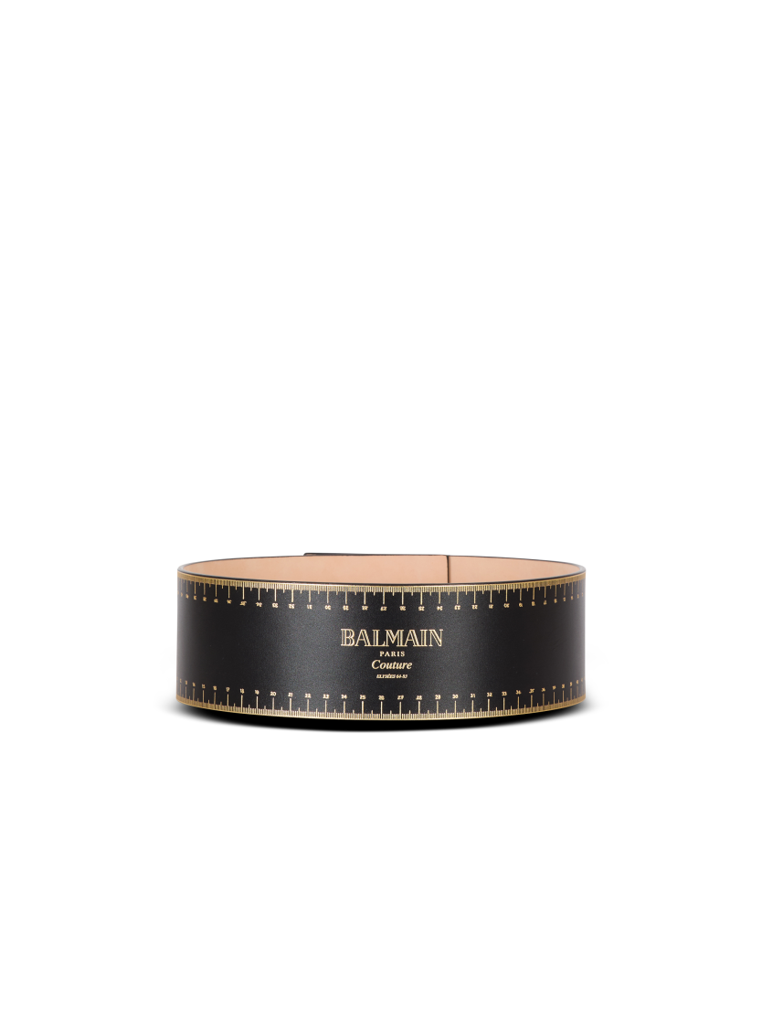 Waist belt in printed Couture leather