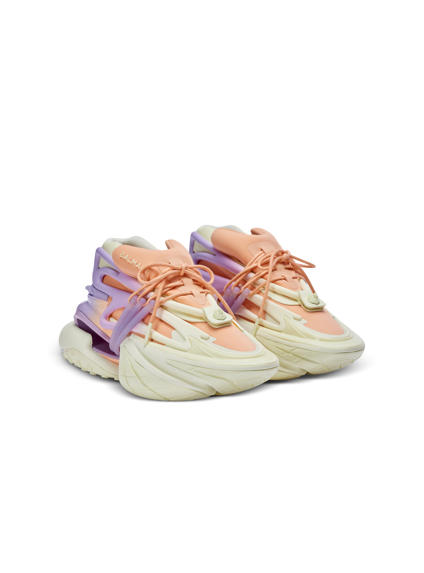 Unicorn low-top sneakers in neoprene and calfskin