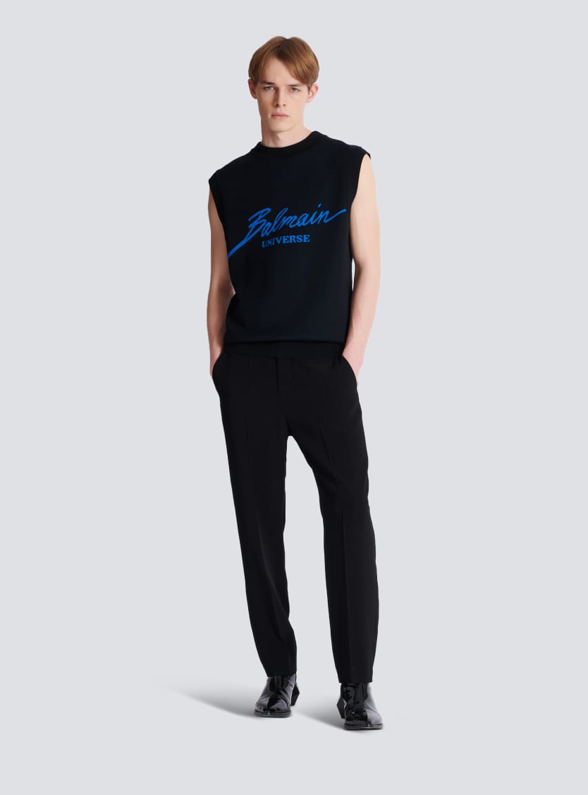 Crepe straight-leg trousers