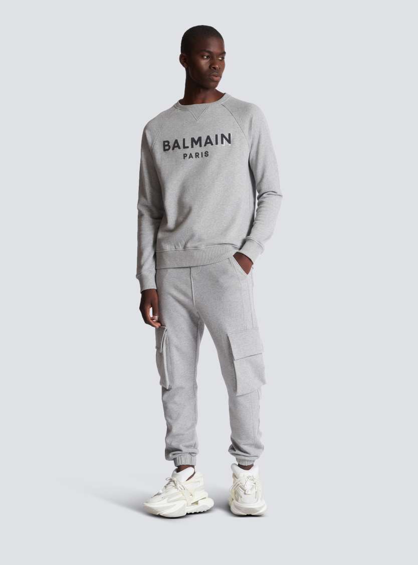 Metallic flocked Balmain sweatshirt