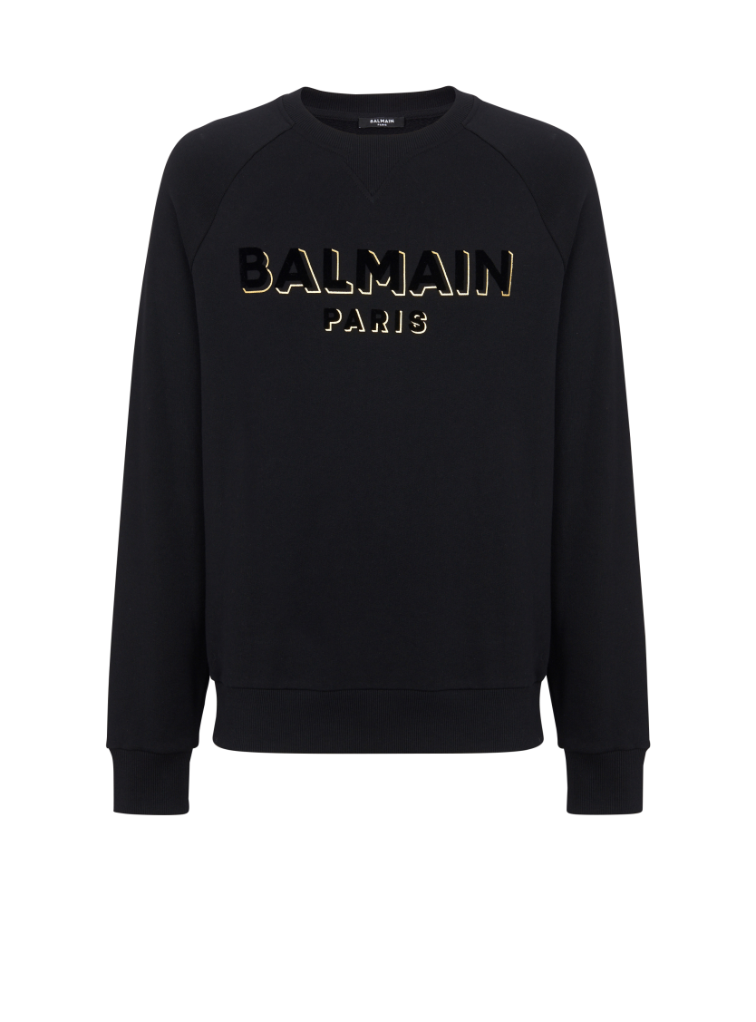 Metallic flocked Balmain sweatshirt
