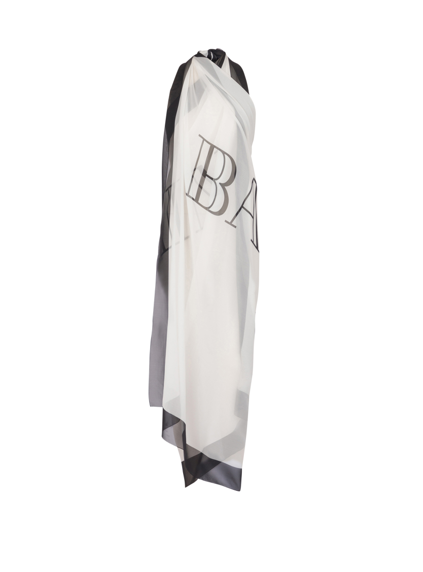 Balmain Couture printed two-tone beach wrap