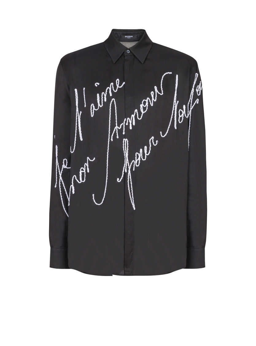 Loose shirt with "Love Letter" embroidery