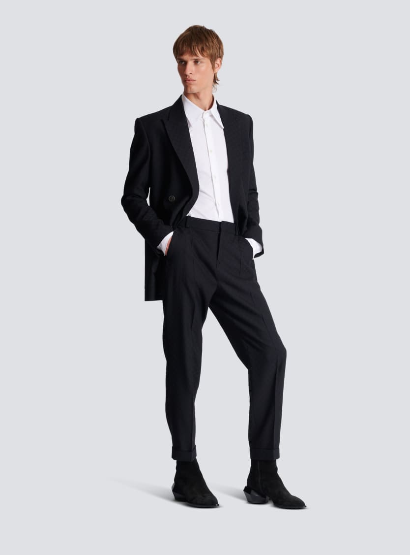 Monogram wool trousers