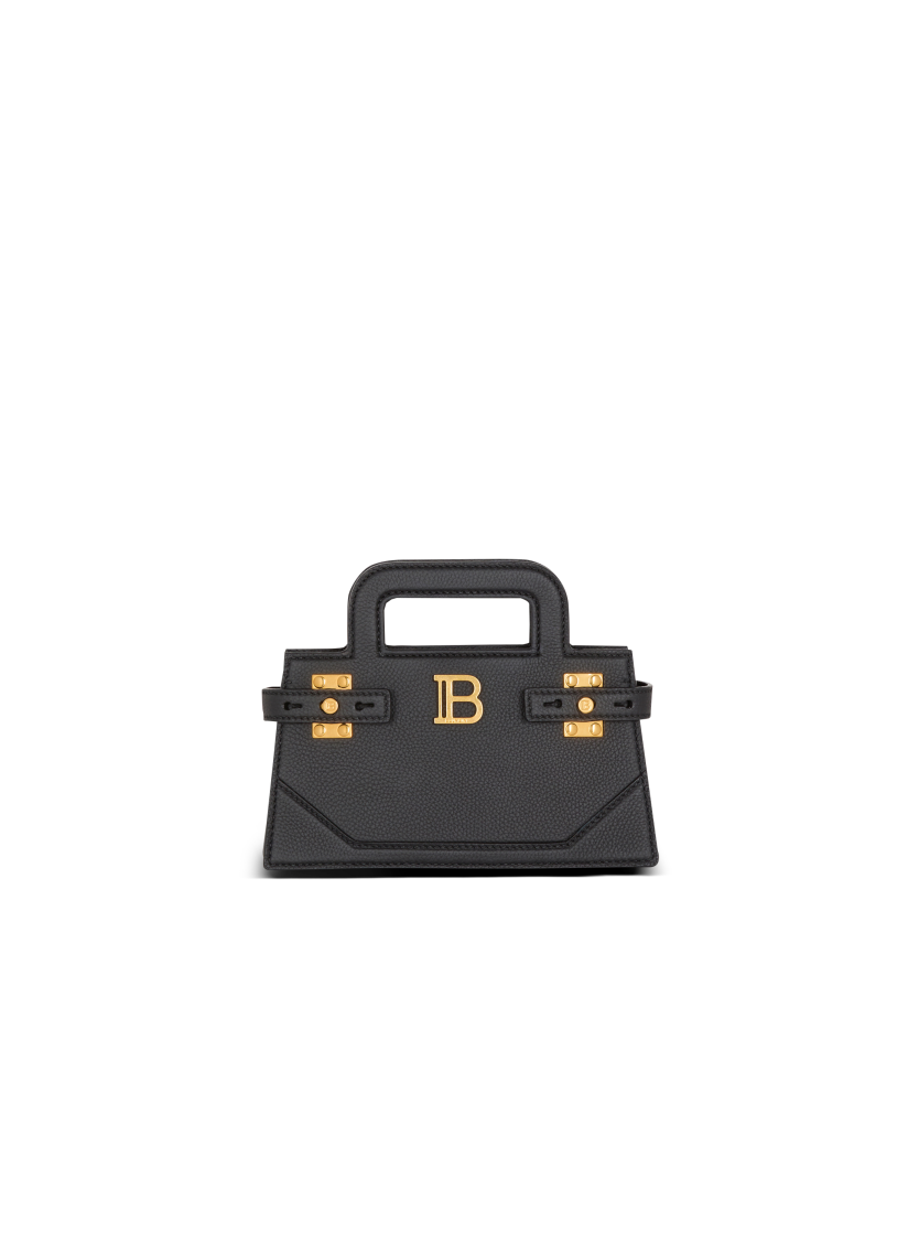 Small B-Buzz Top Handle bag in grained leather