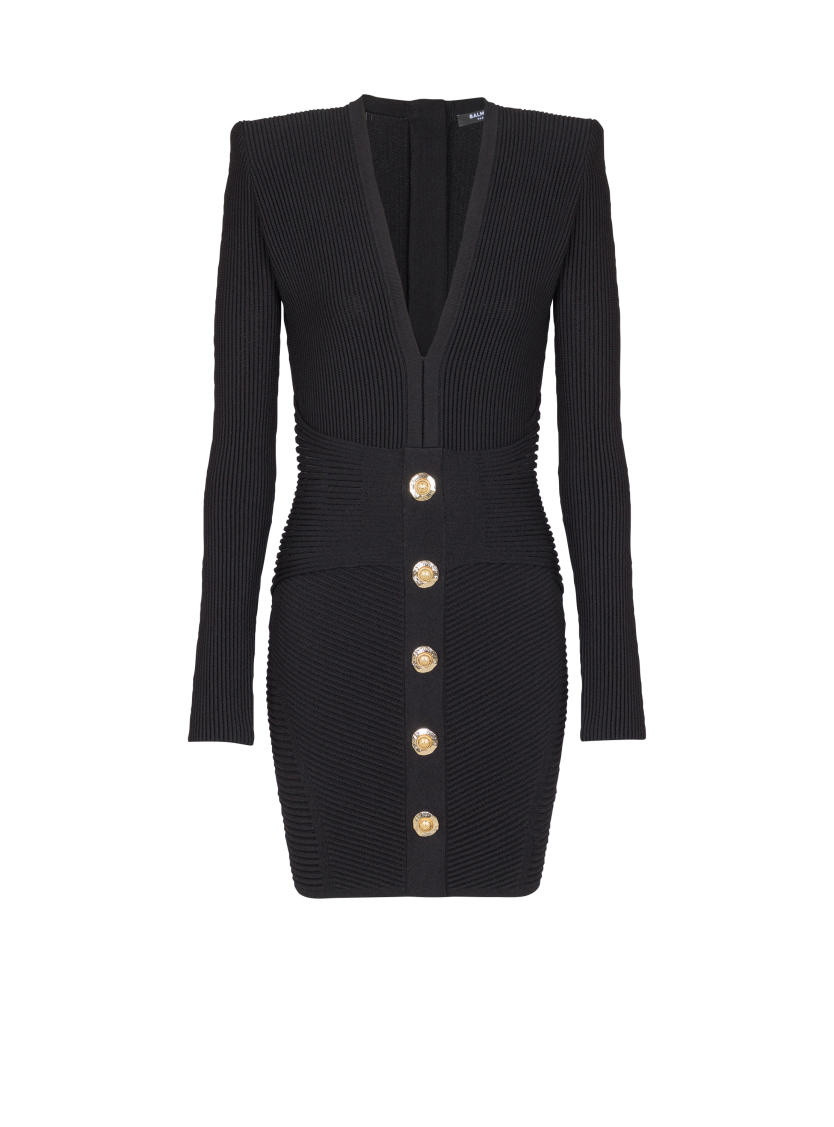 Short ribbed knit bodycon dress