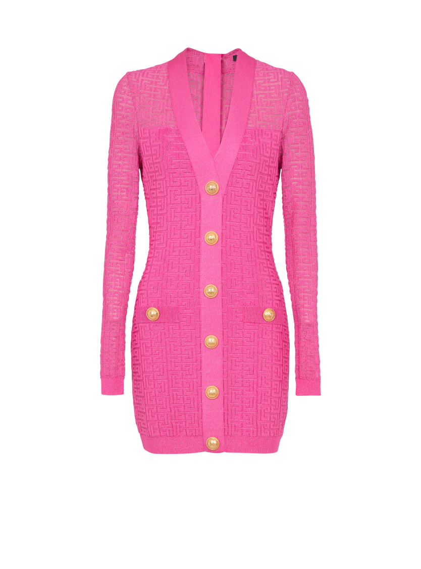Monogrammed knit dress
