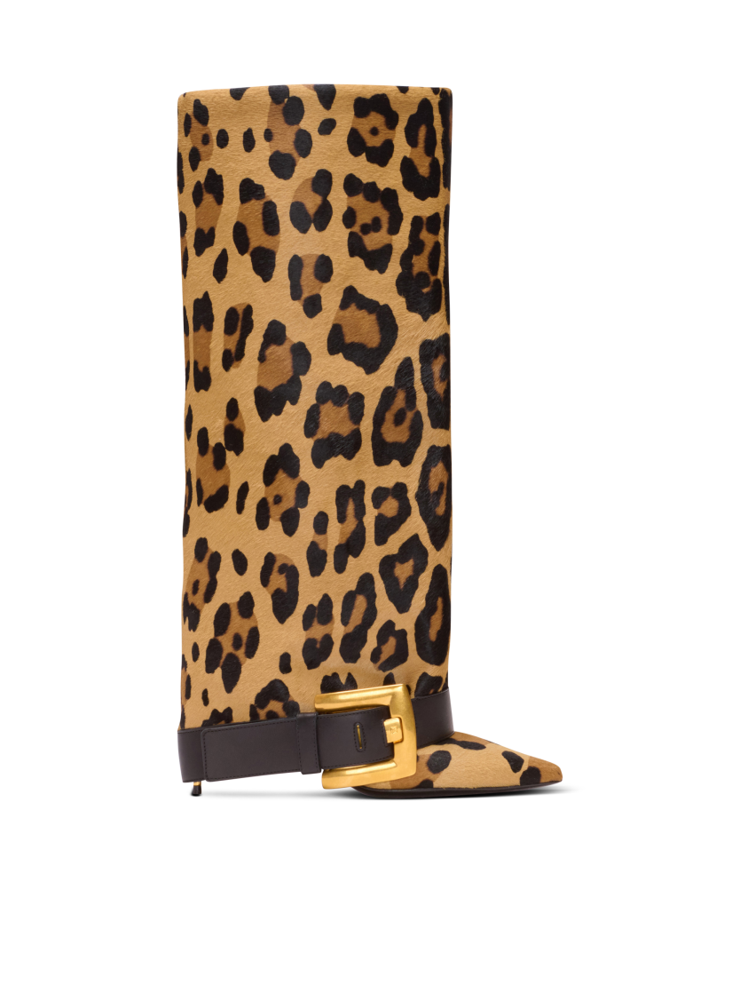 Anthem leopard print leather boots