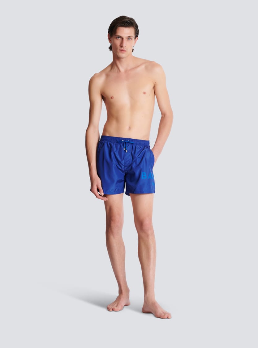 Printed Balmain Paris swim shorts