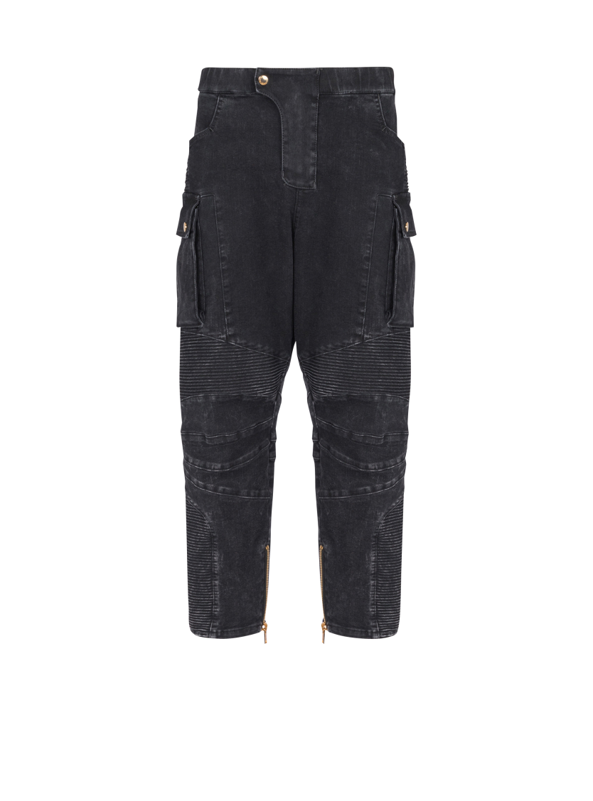 Denim cargo jeans