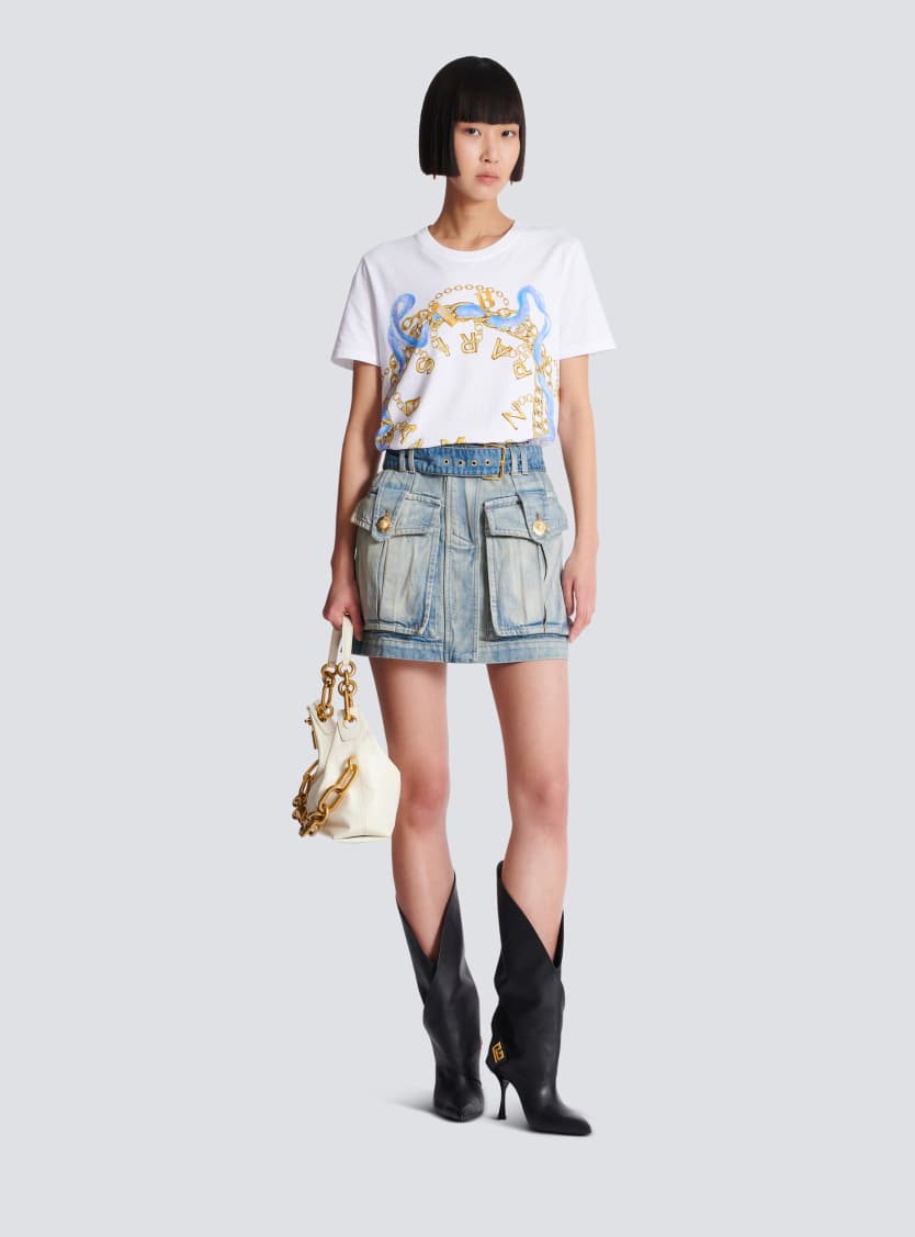 T-shirt with Balmain Paris Chain print