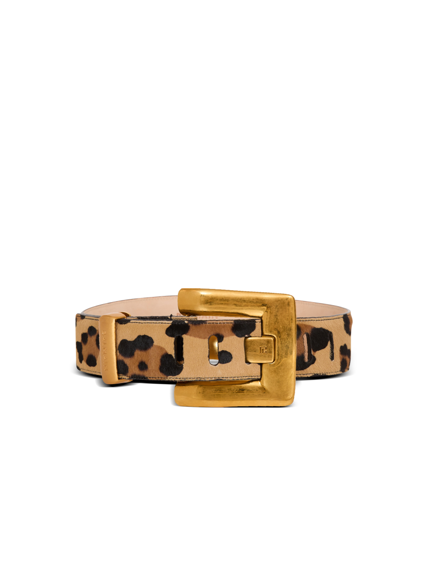 Anthem leopard print leather belt