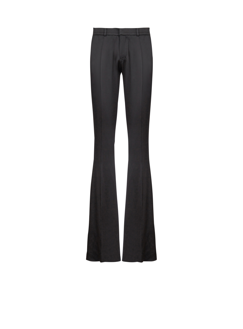 Tailored bootleg grain de poudre trousers