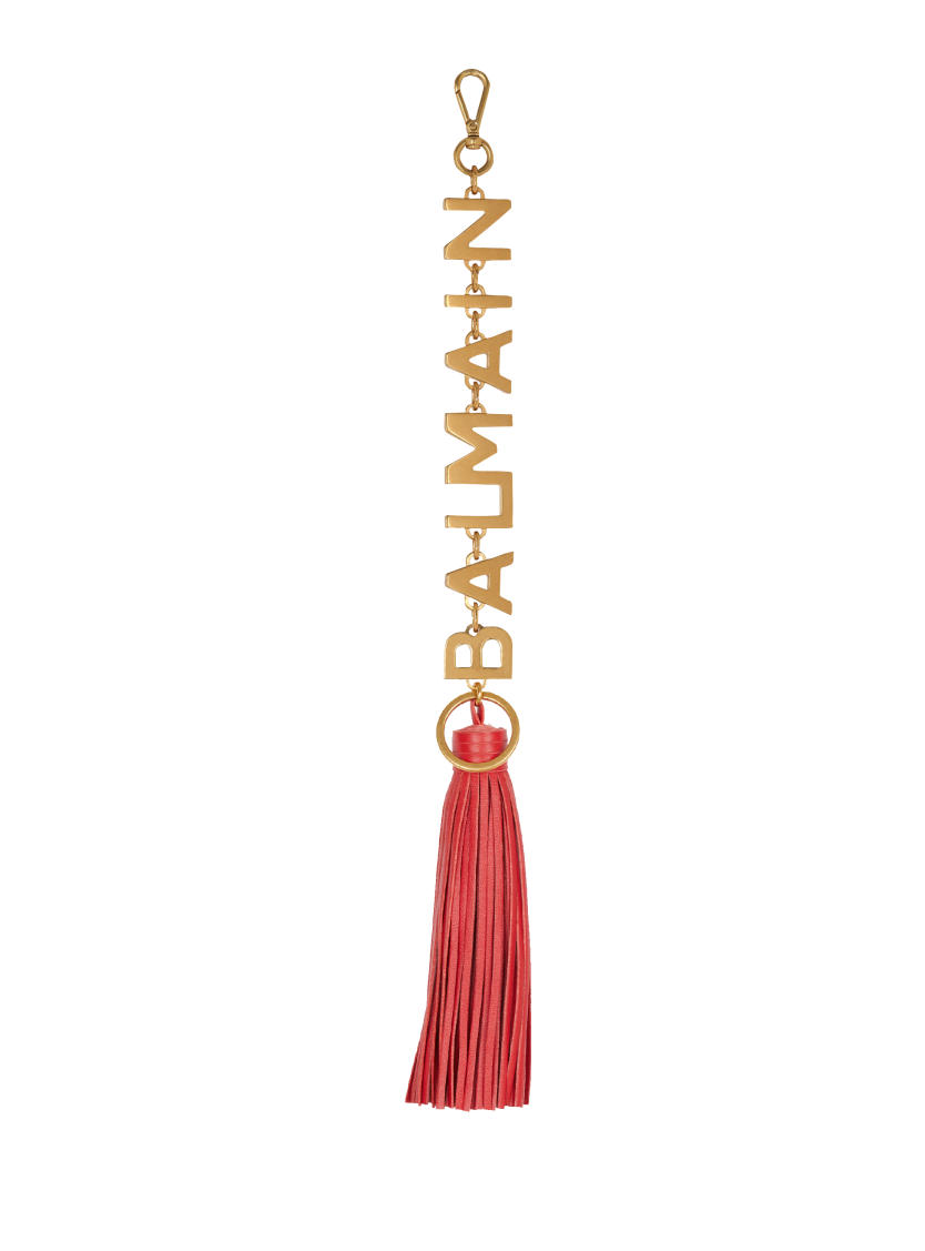 Balmain leather pompom charm