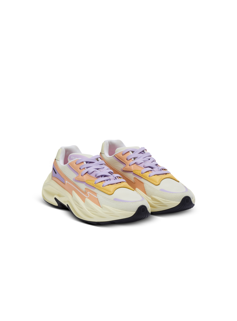 Run-Row leather and nylon sneakers