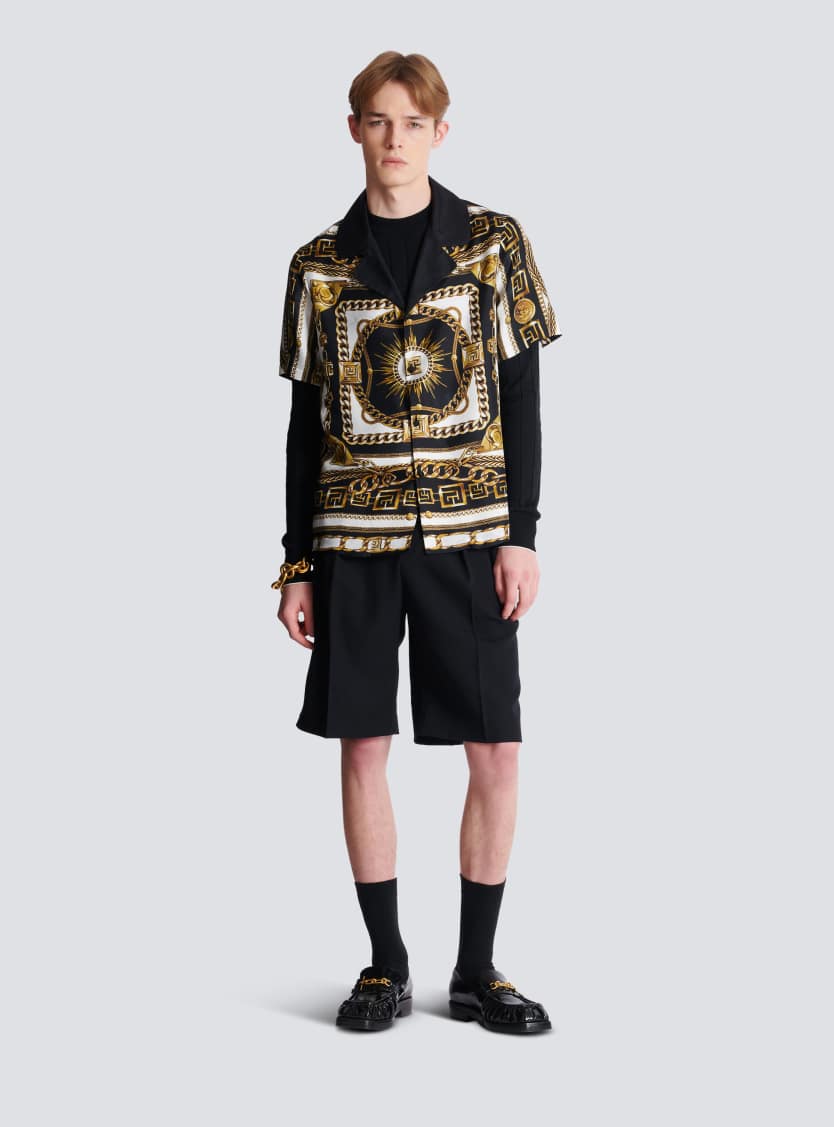 Printed pyjama shirt with Foulard Chaînes pattern