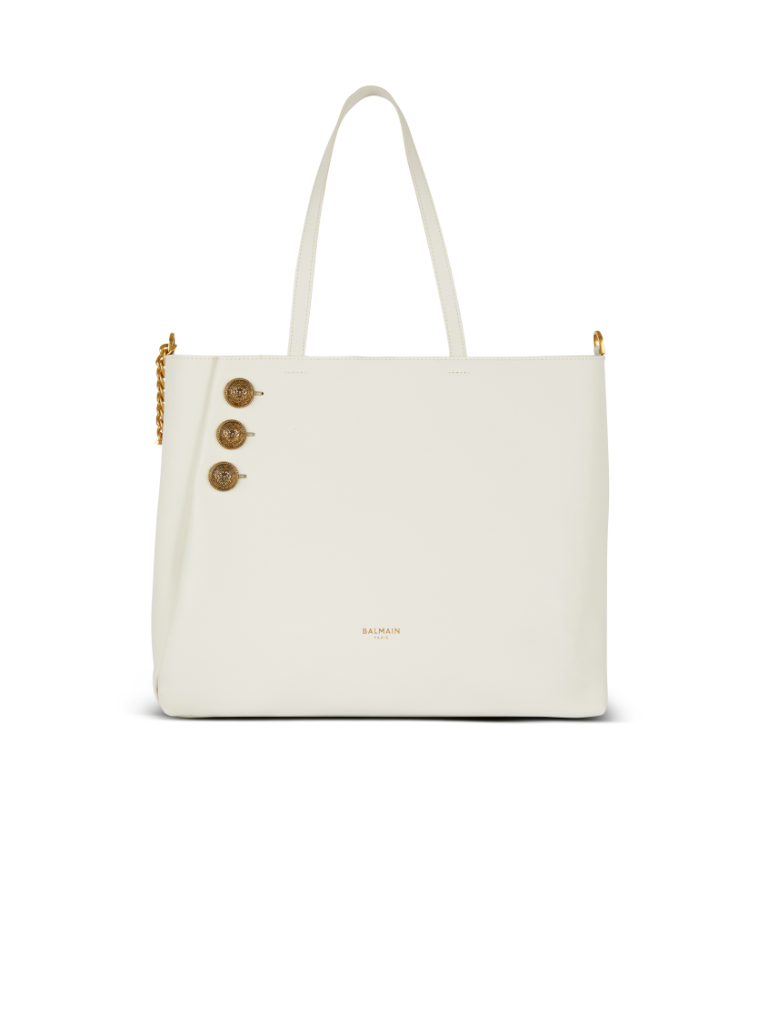 Emblème leather tote bag