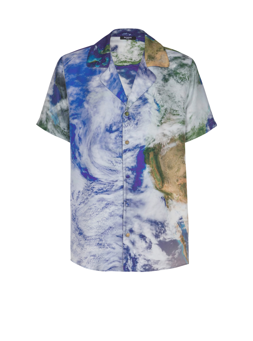 Pyjama shirt with Earth print