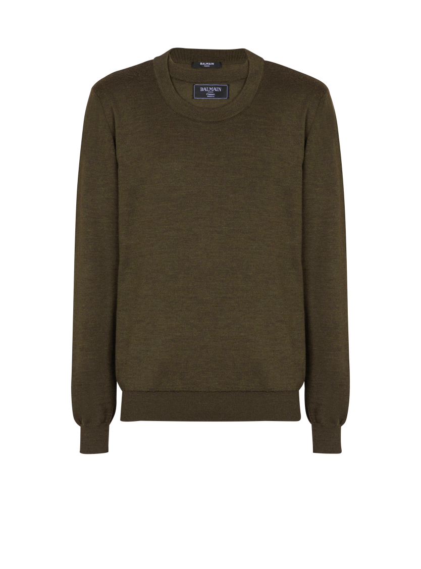 Knitted double-collar jumper
