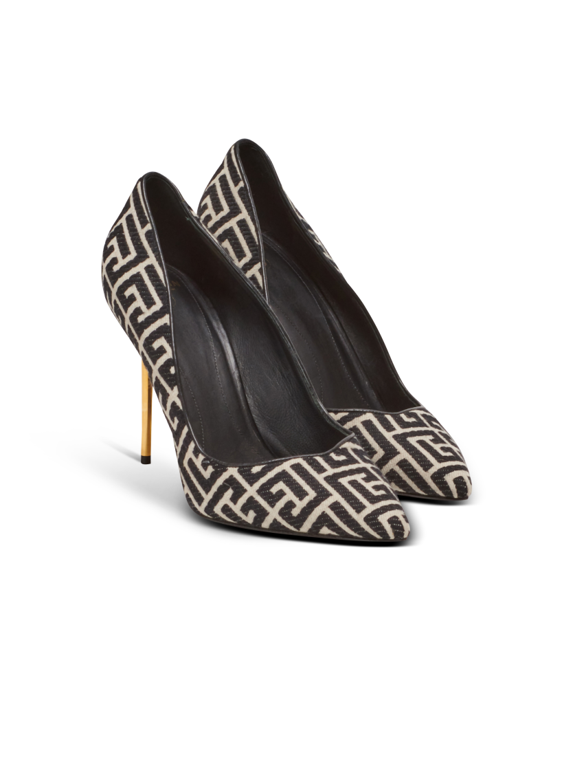 Ruby stilettos with jacquard monogram