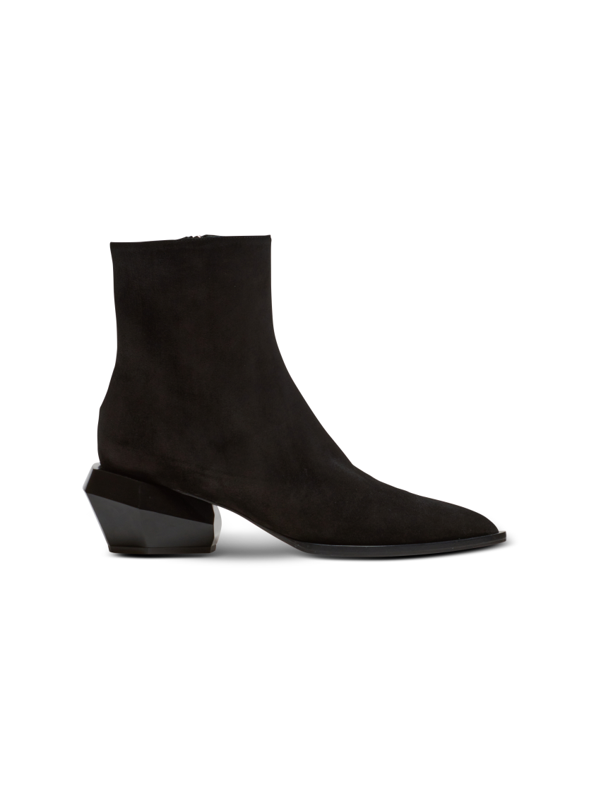 Billy suede ankle boots with diamond heel