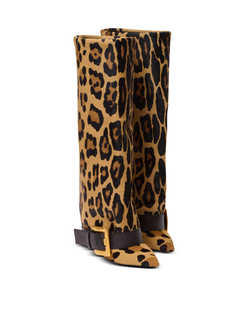 Anthem leopard print leather boots