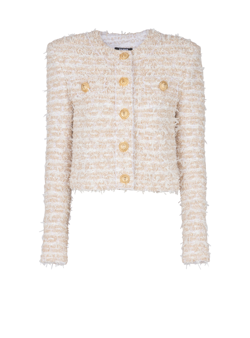Cropped tweed jacket