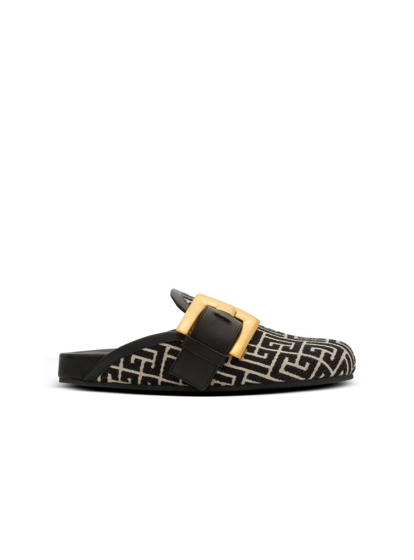 Anthem mules in jacquard canvas with PB monogram
