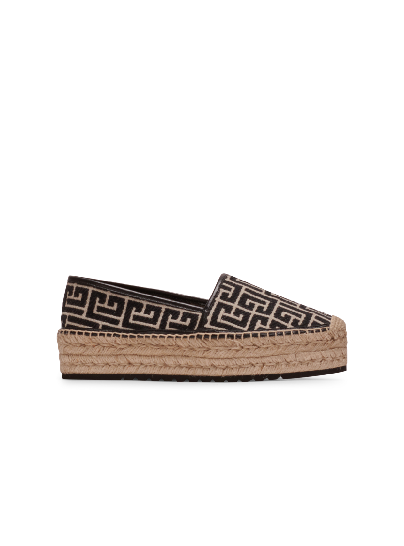 Alex canvas espadrilles with PB Labyrinth monogram