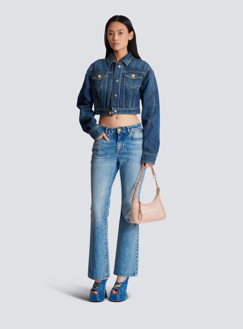 Flared denim jeans