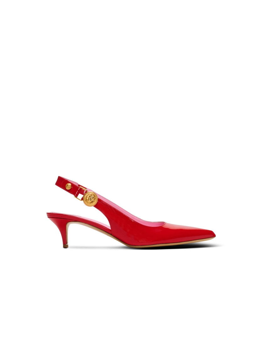 Eva kitten slingbacks in patent leather