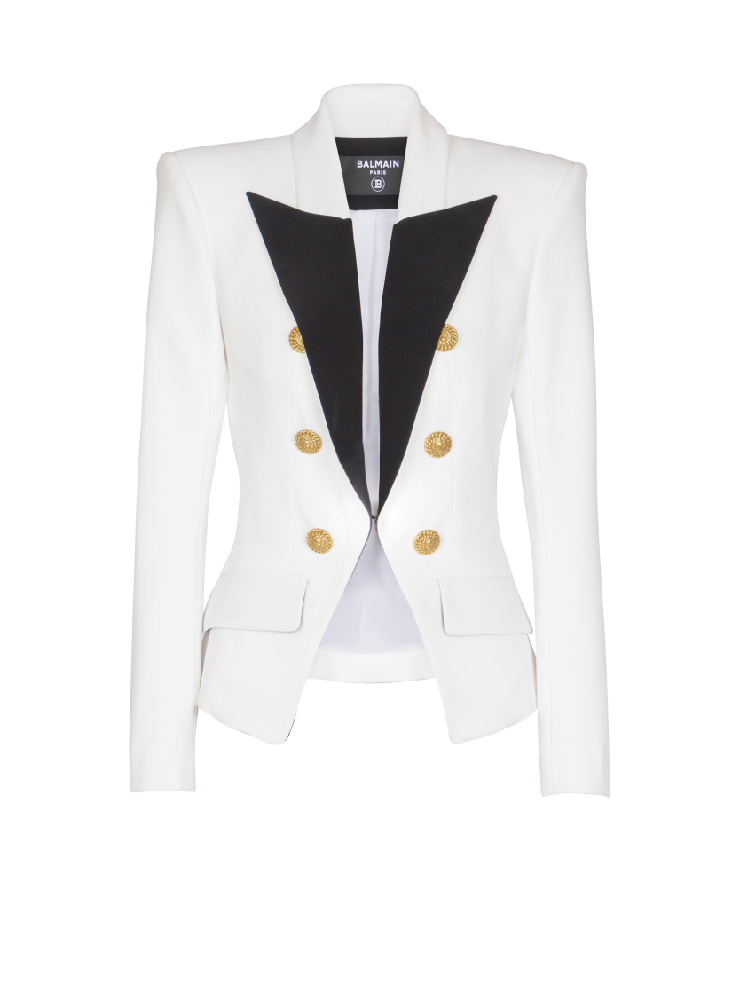 6-button two-tone jacket