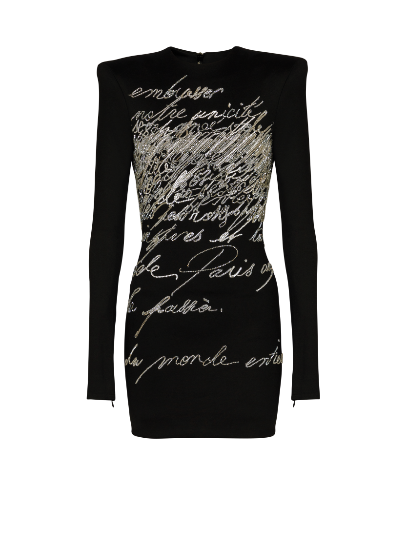 Short dress with "Love Letter" embroidery