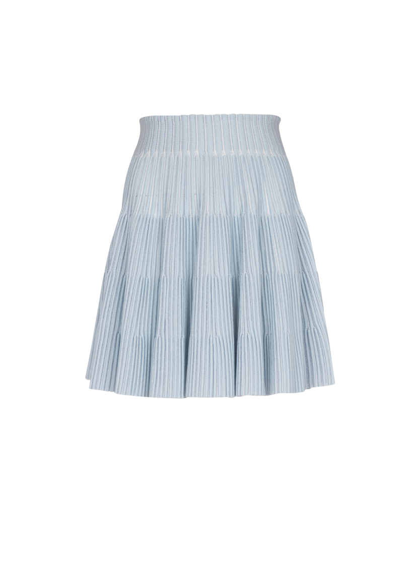 A-line textured knit skirt
