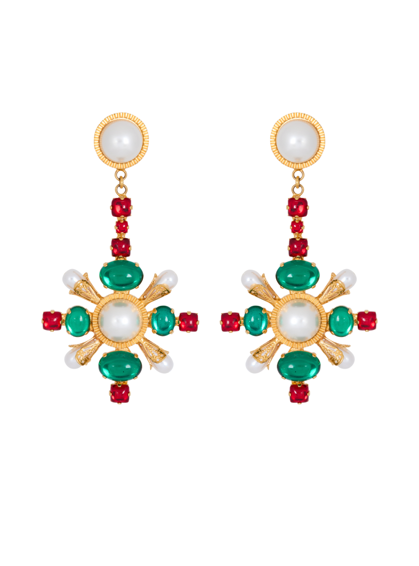 Baroque pendant earrings