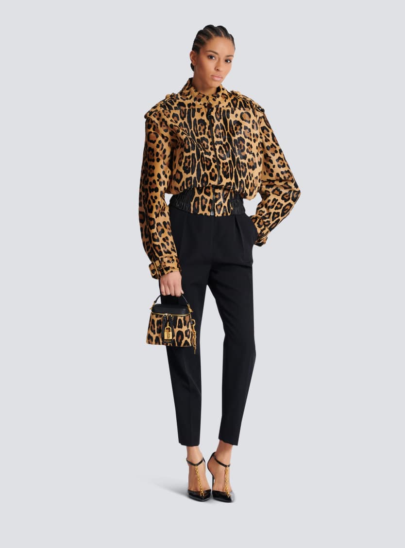 Pulse Vanity leopard print leather bag