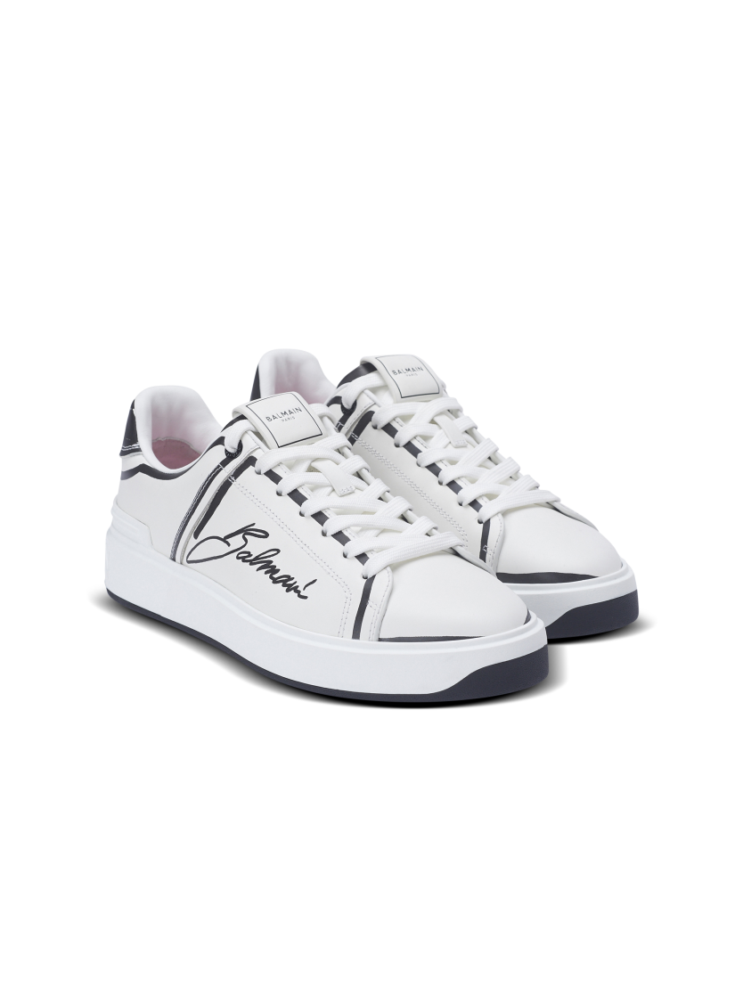B-Court printed calfskin trainers