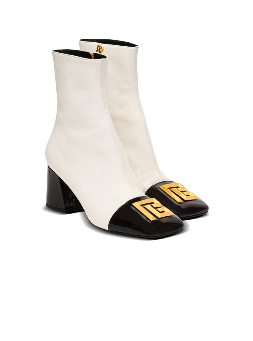 Edna ankle boots in two-tone leather